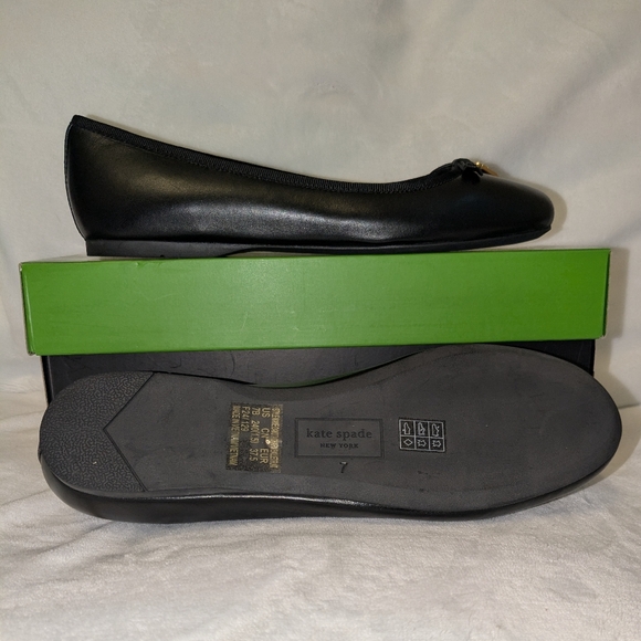 Kate Spade Dakota Charm Women's Black Ballet Flats Size 7 - Picture 4 of 8